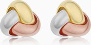 Oradina 14K Gold Forget Me Knot Stud Earrings