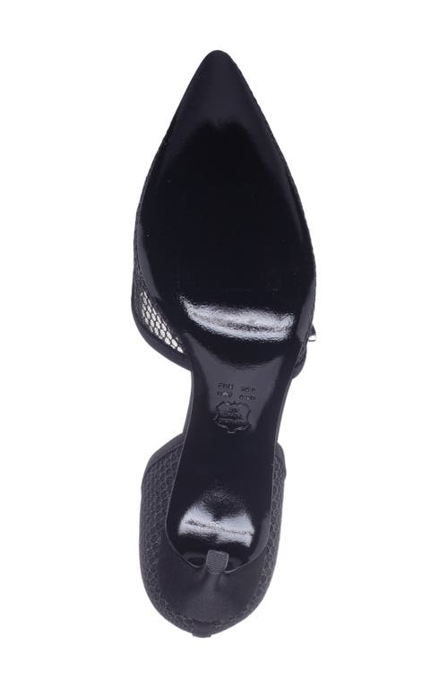 Nina Nashly Pointed Toe Cap Toe Mary Jane Pump In Black