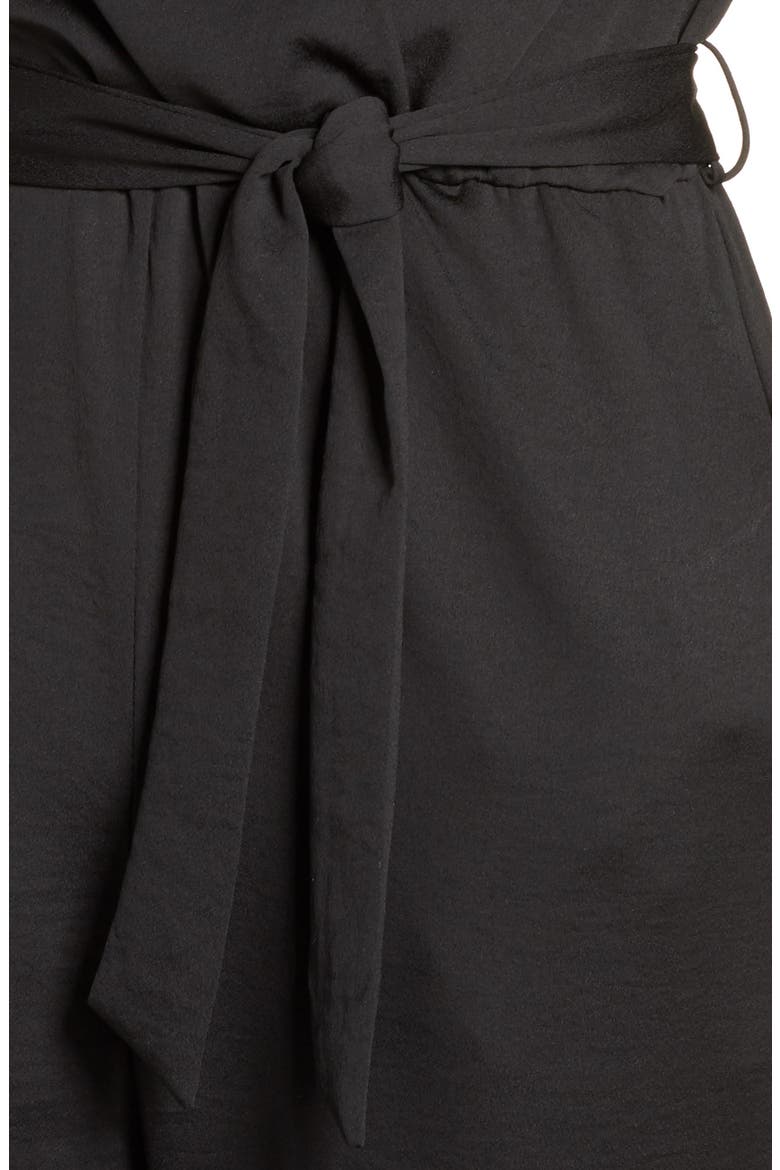 Puff Sleeve Jumpsuit, Alternate, color, BLACK