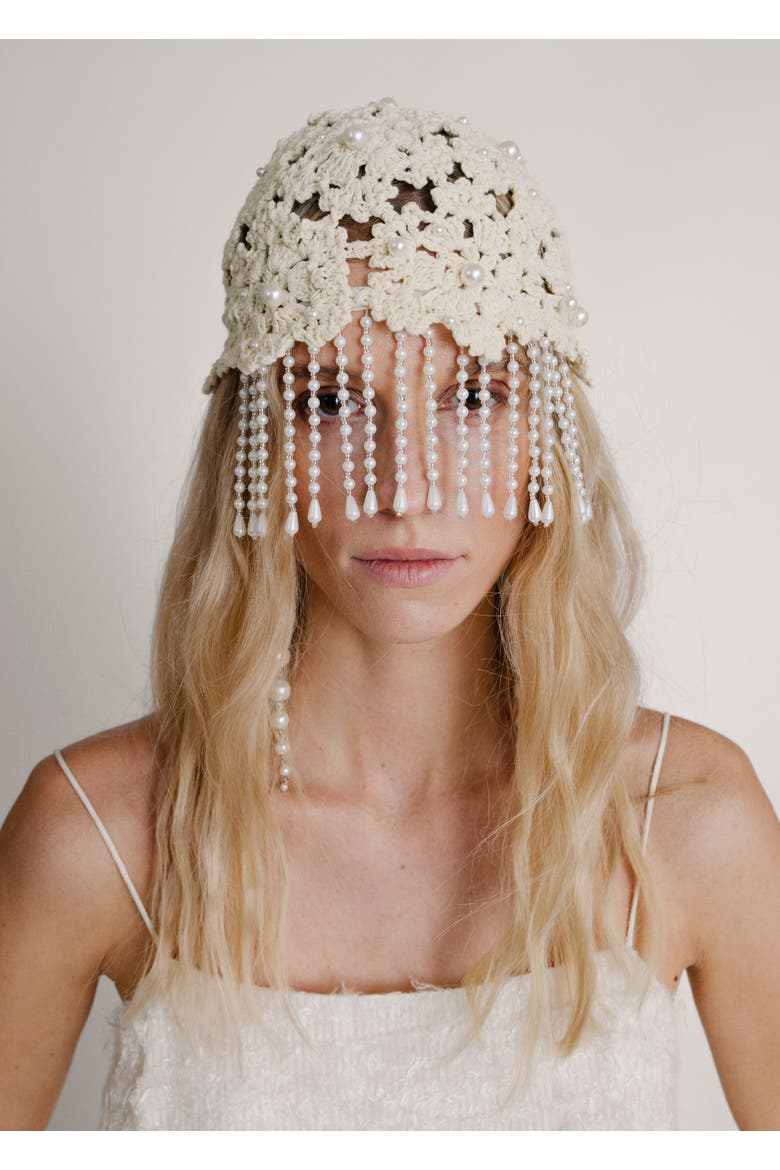Vintage Headpiece Bridal, Main, color, Cream
