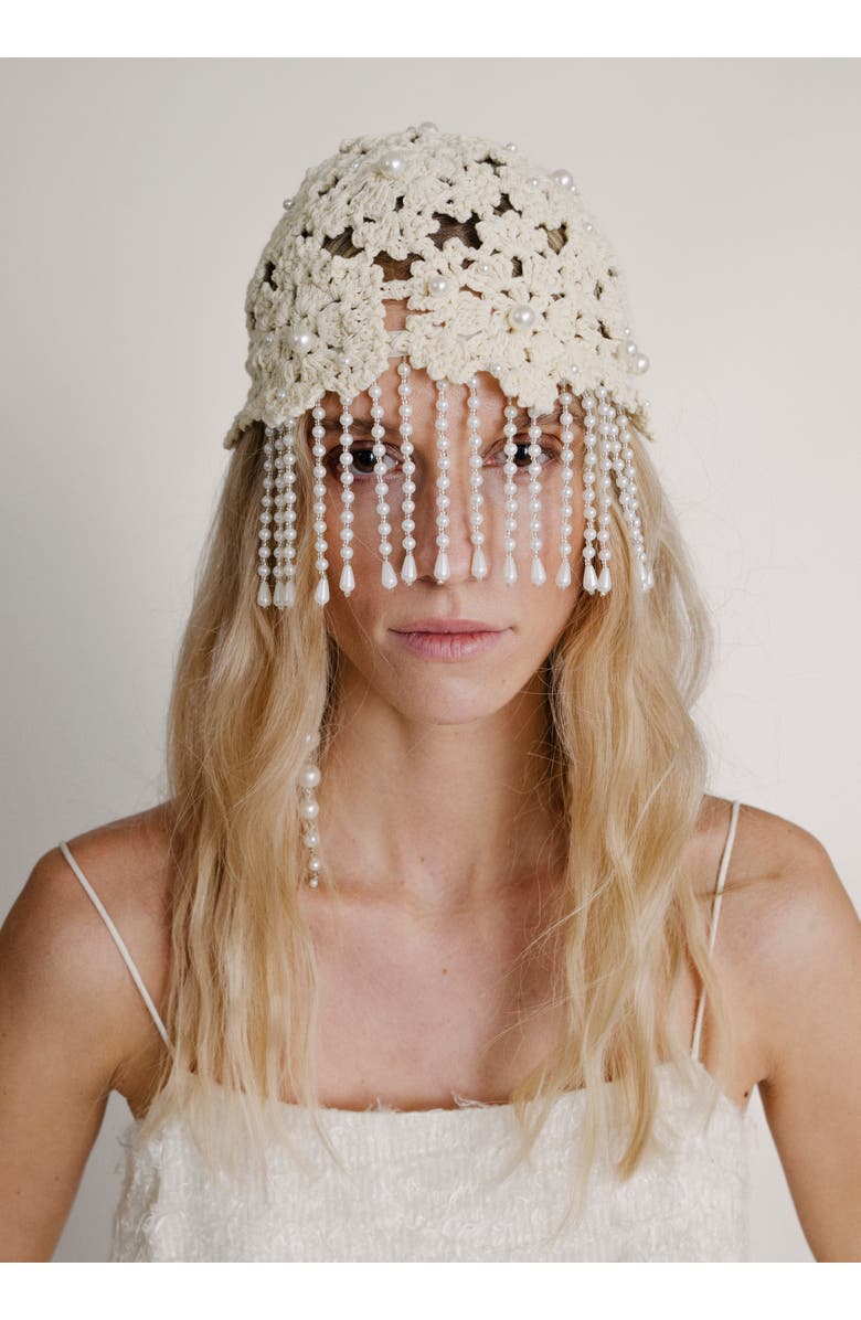 Alas Vintage Headpiece Bridal, Main, color, Cream