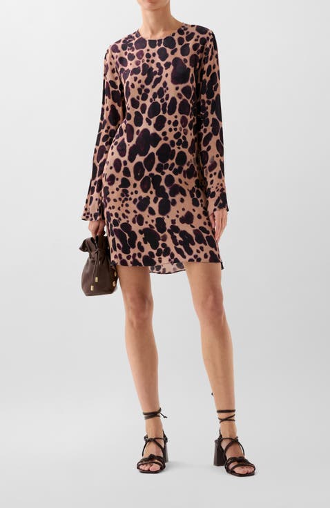 Paleleo Print Short Dress