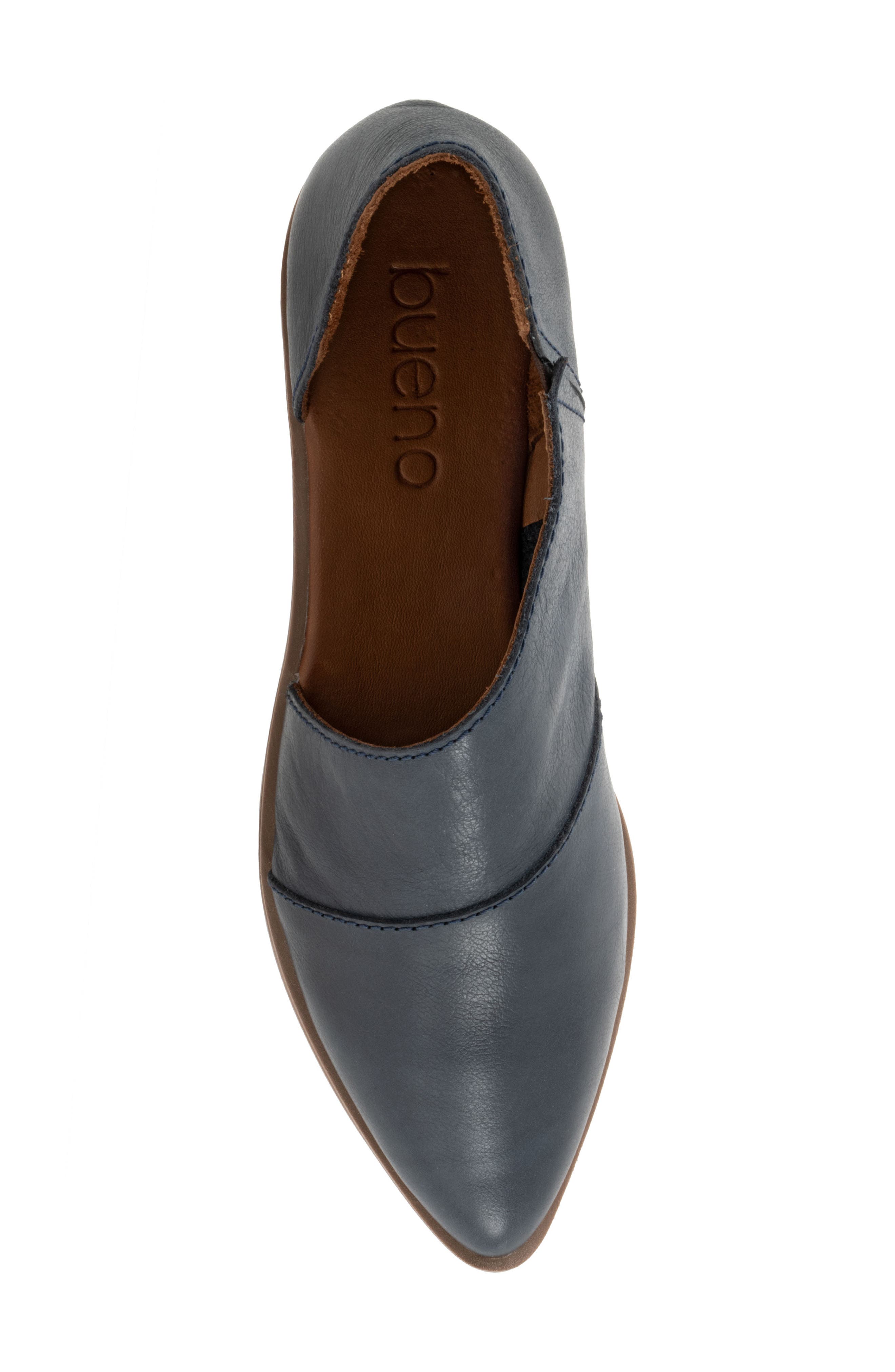 Bueno Blake Half D'Orsay Pointed Toe Flat, Alternate, color, Dark Blue