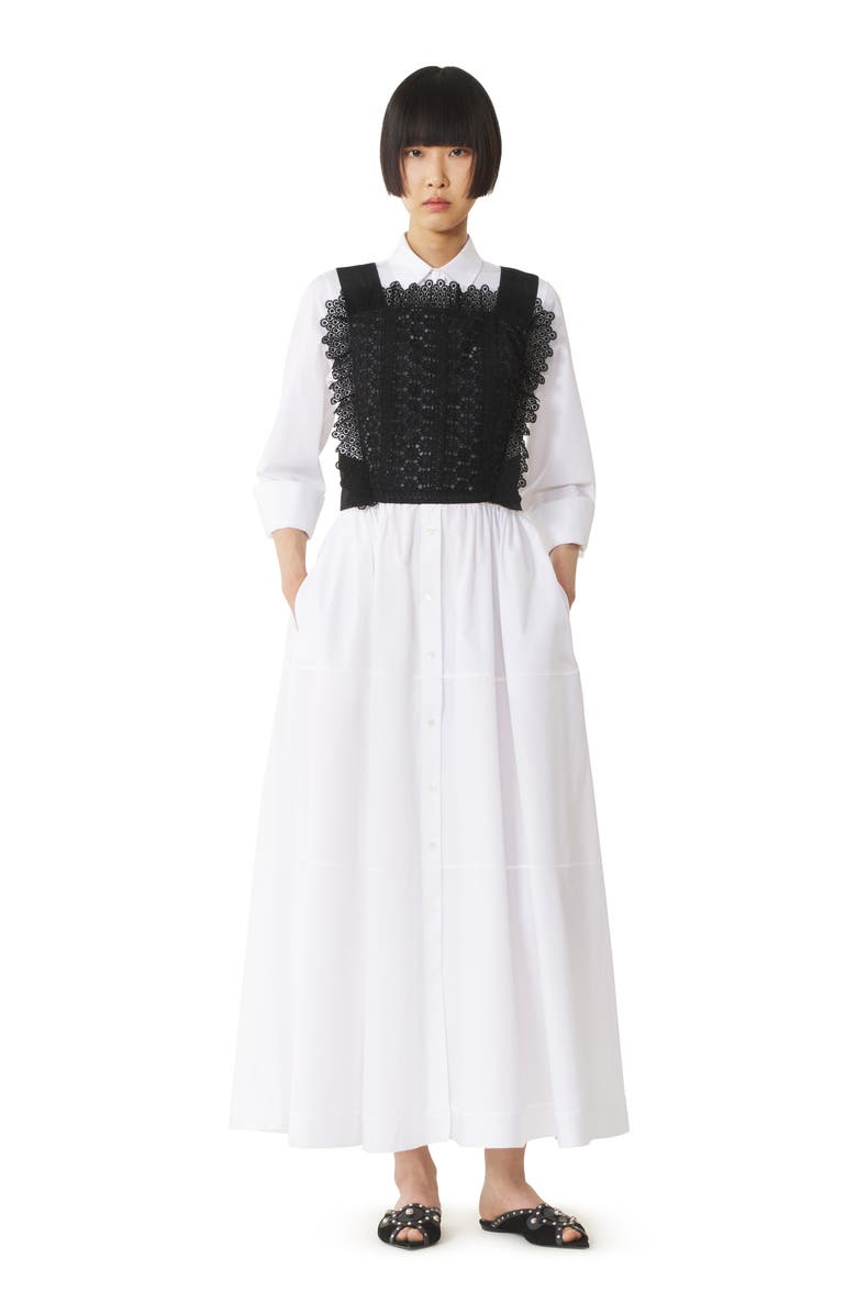 Lanvin Black Guipure Bib, Main, color, Black