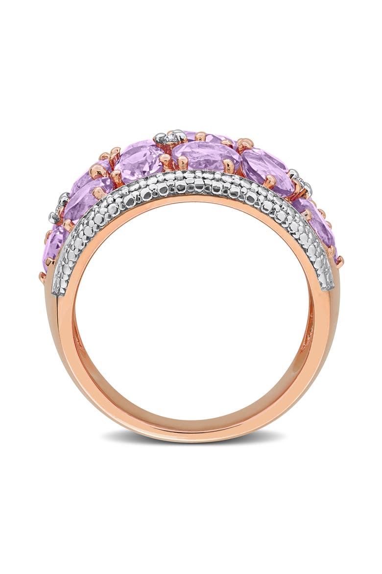 Rose de France Amethyst & Diamond Dome Ring, Alternate, color, PURPLE
