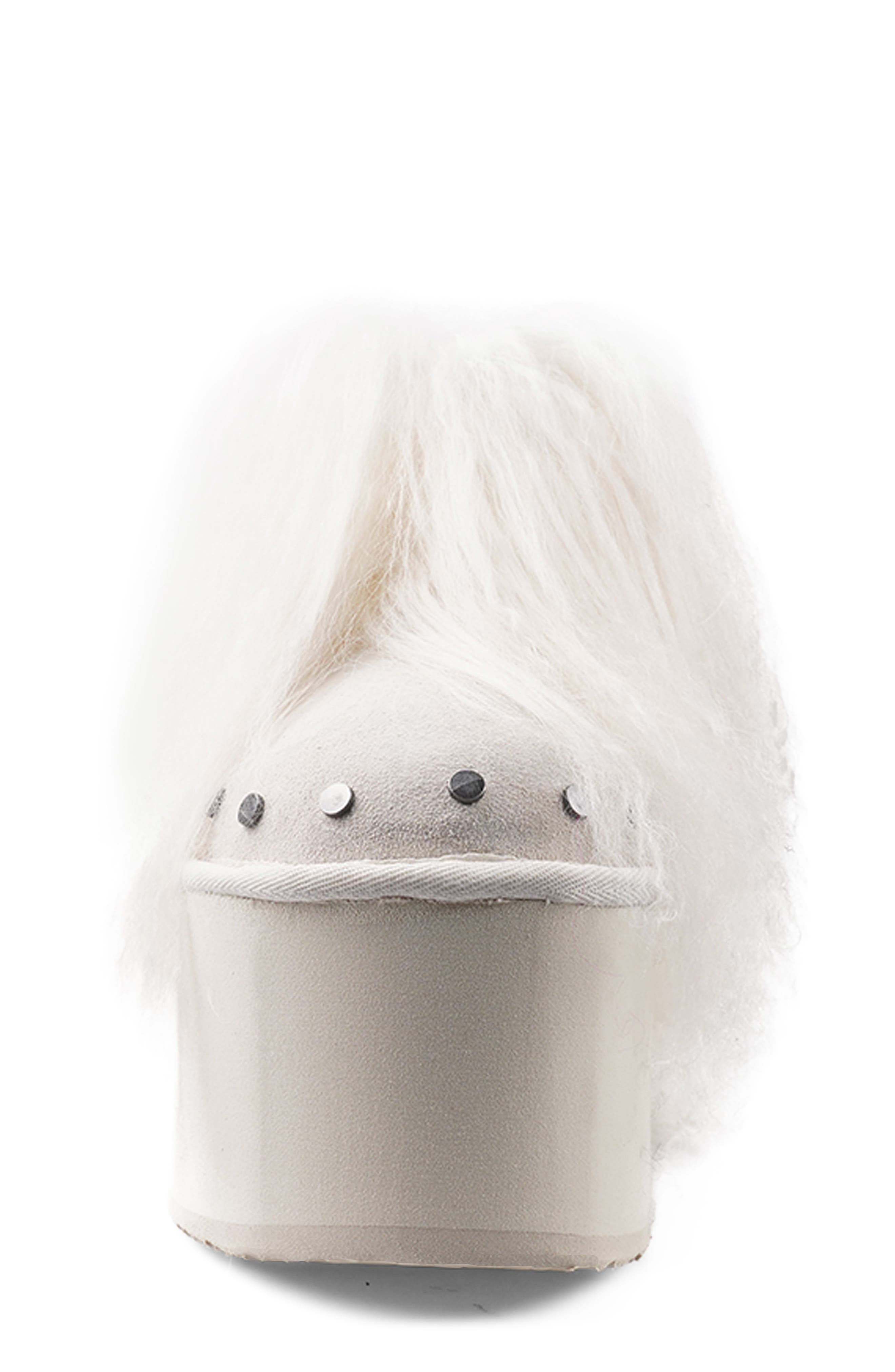 ZIGI Alleja Genuine Shearling Platform Bootie, Alternate, color, Ivory