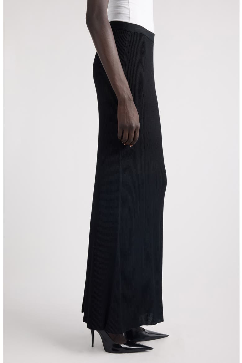 Rib Maxi Skirt, Alternate, color, 1000 BLACK