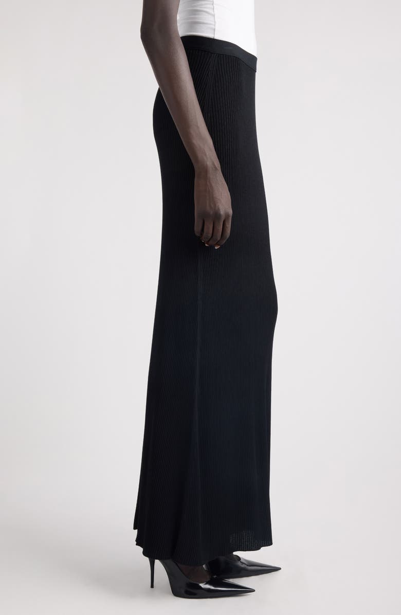 Balenciaga Rib Maxi Skirt, Alternate, color, 1000 Black