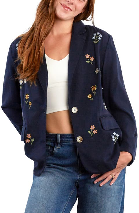 Wild Blossom Embroidered Blazer