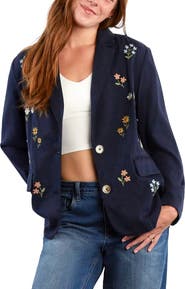Billy T Wild Blossom Embroidered Blazer