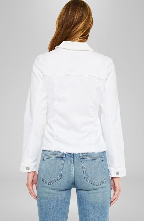 Kancan Jane Denim Jacket In White
