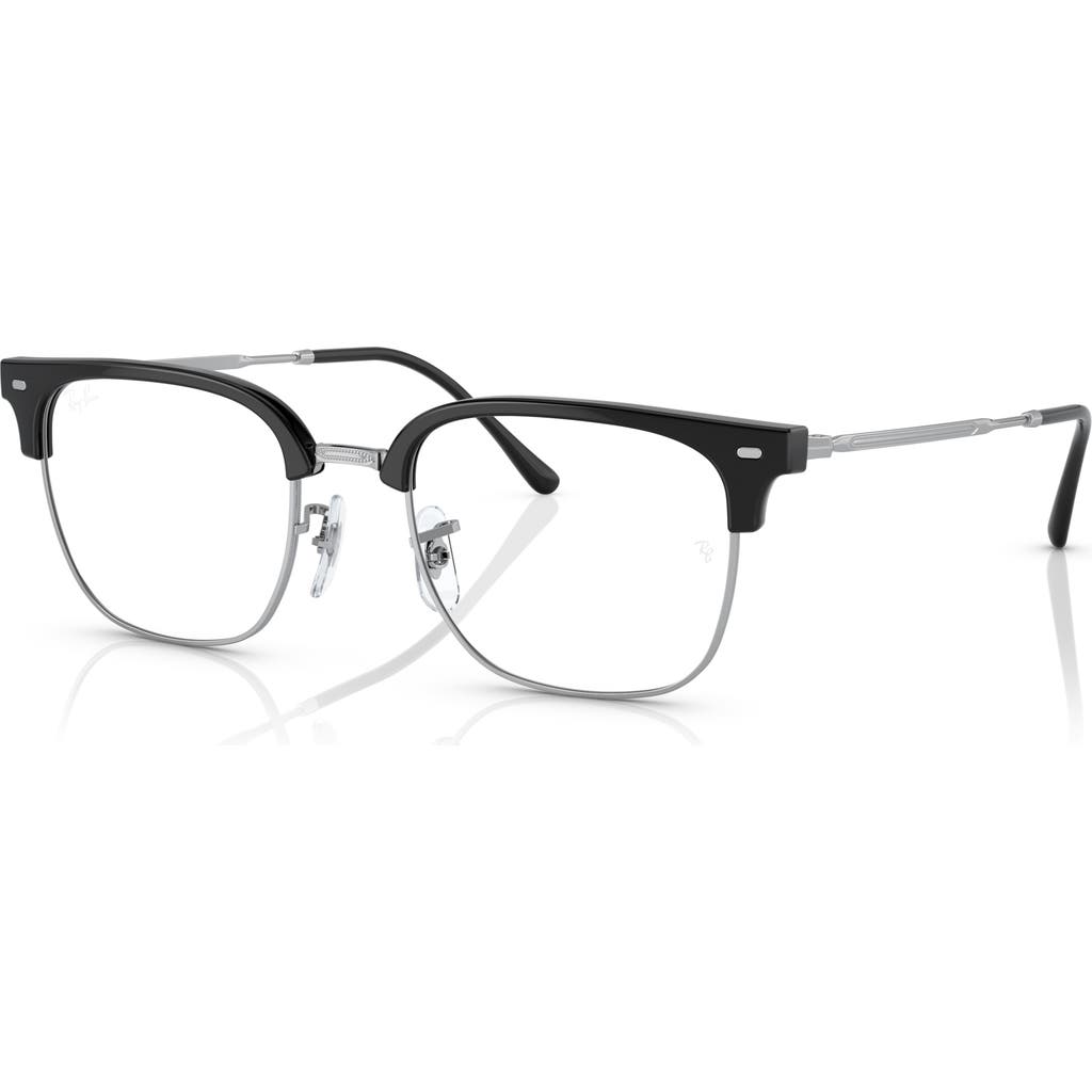 Ray Ban Ray-ban 53mm Square Optical Glasses In Black
