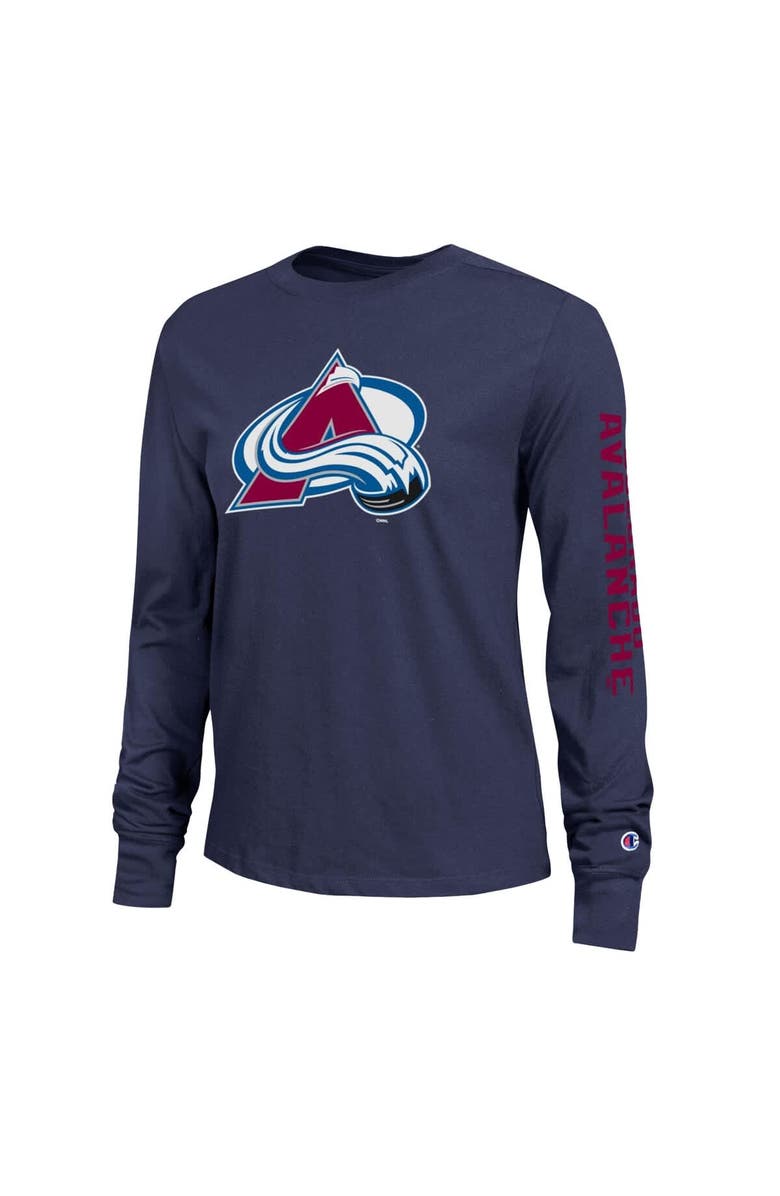 Champion Women's Champion  Blue Colorado Avalanche 2-Hit Long Sleeve T-Shirt, Alternate, color, Blue