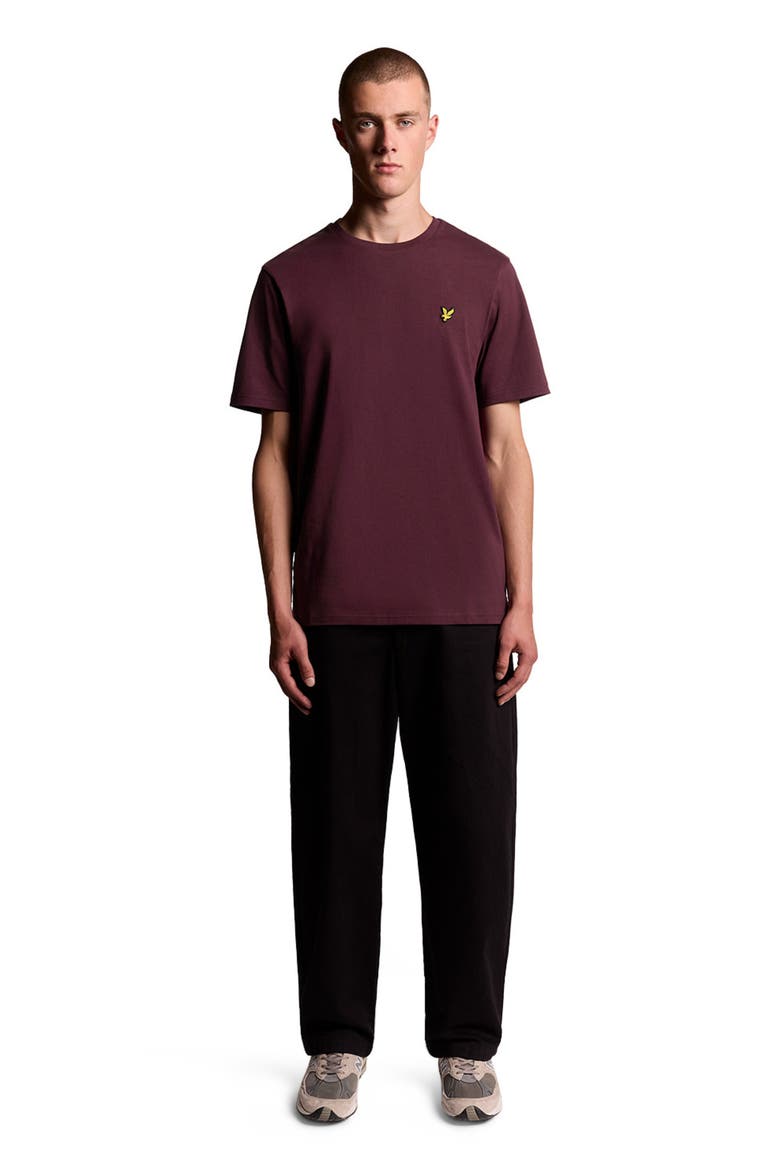 Crew Neck Short Sleeve T-Shirt, Main, color, Burgundy