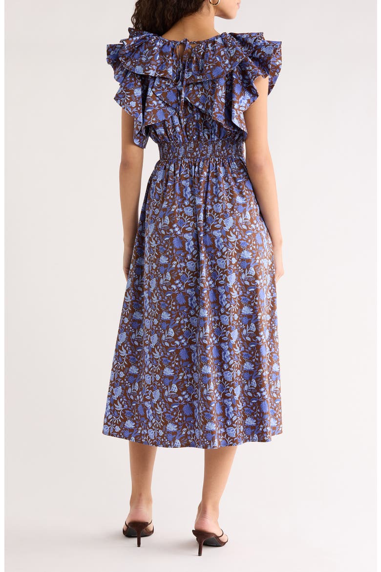 Francine Toile Sky Santana A-Line Dress, Alternate, color, BROWN-BLUE