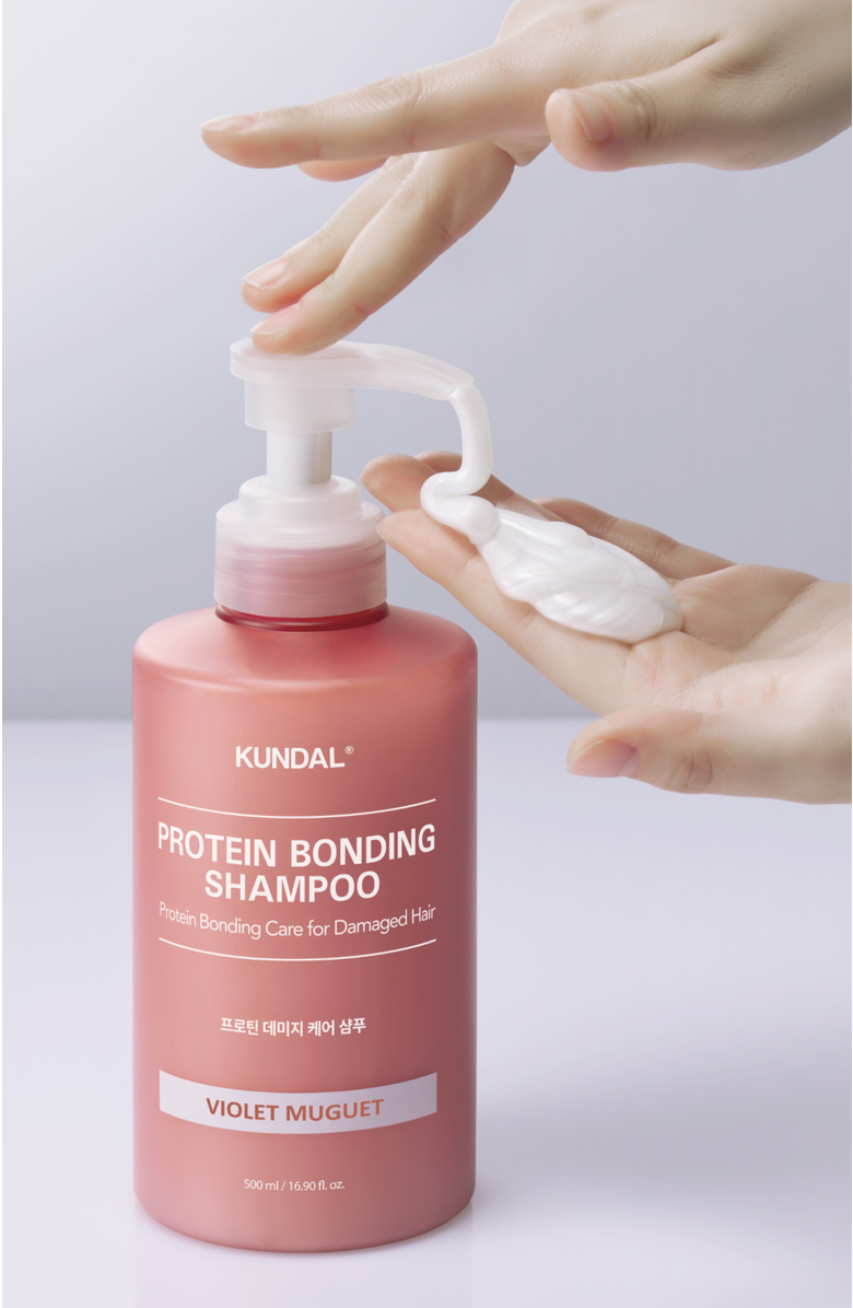 KUNDAL Protein Bonding Care Shampoo Violet Muguet 2 Pack, Alternate, color, Pink