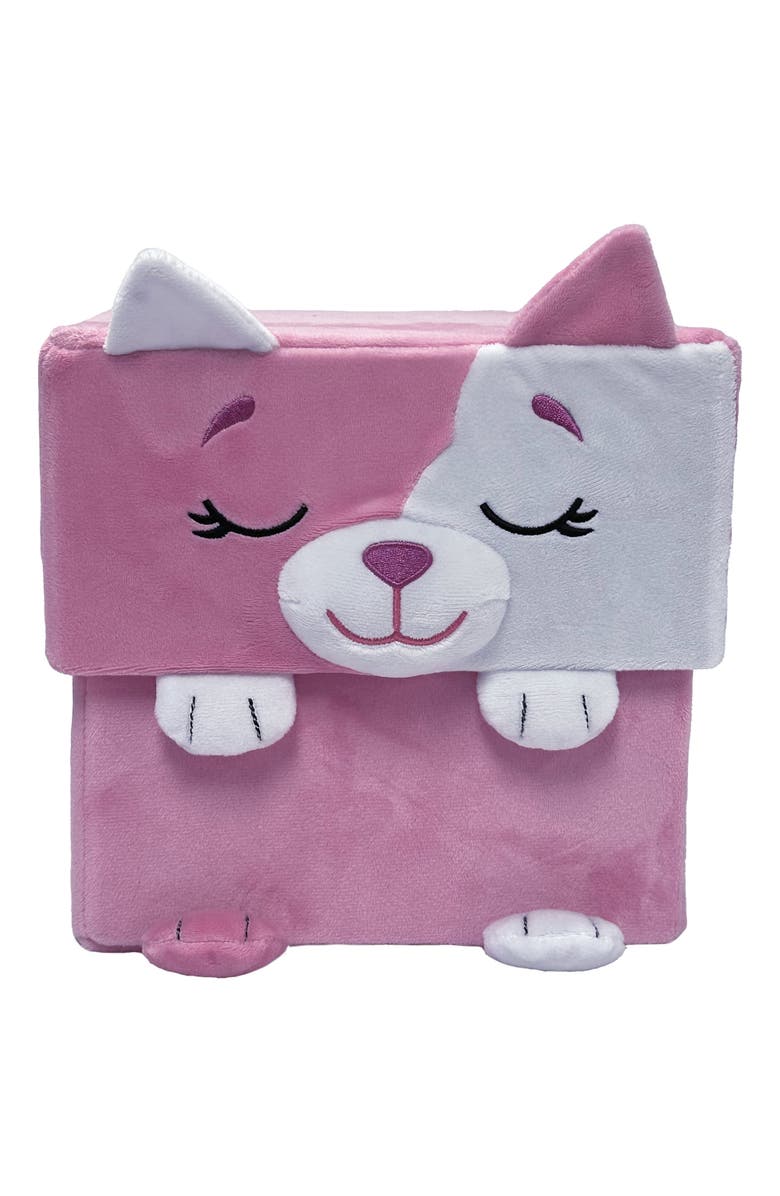 Happy Nappers Adorable Storables Cat Pink & White 8 Inches Ages 1+, Alternate, color, Multicolored