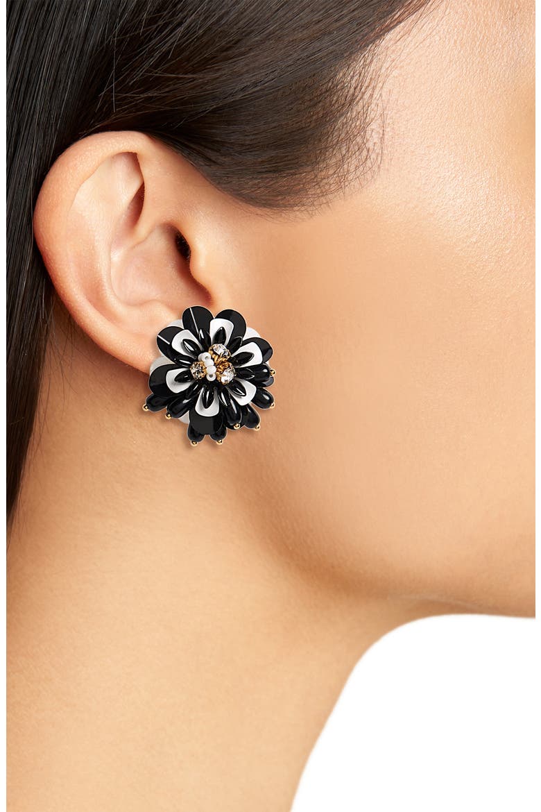 vibrant life statement earrings, Alternate, color, BLACK MULTI