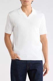 TOM BAINE Johnny Collar Knit Polo Sweater