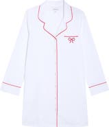 Nordstrom Classic Piped Cotton Nightshirt