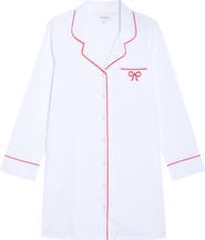 Nordstrom Classic Piped Cotton Nightshirt