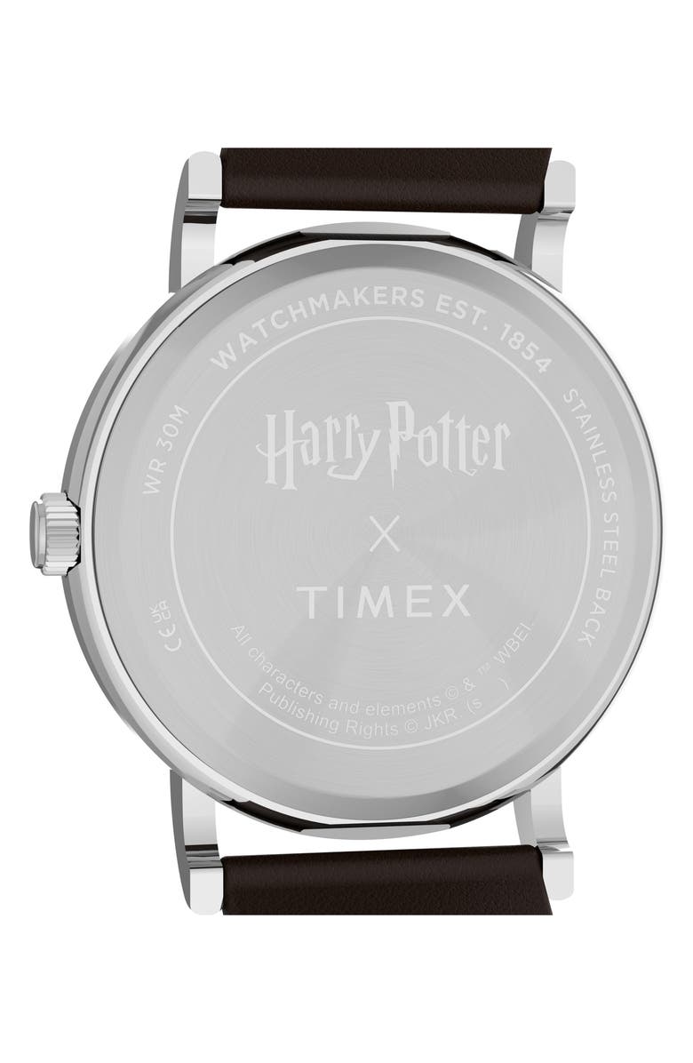 Timex<sup>®</sup> Harry Potter x Timex Weekender 38mm Leather Strap Watch, Alternate, color, Slytherin