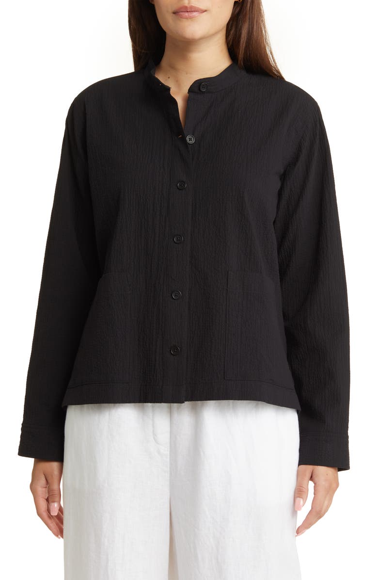 Eileen Fisher Mandarin Collar Jacket, Main, color,