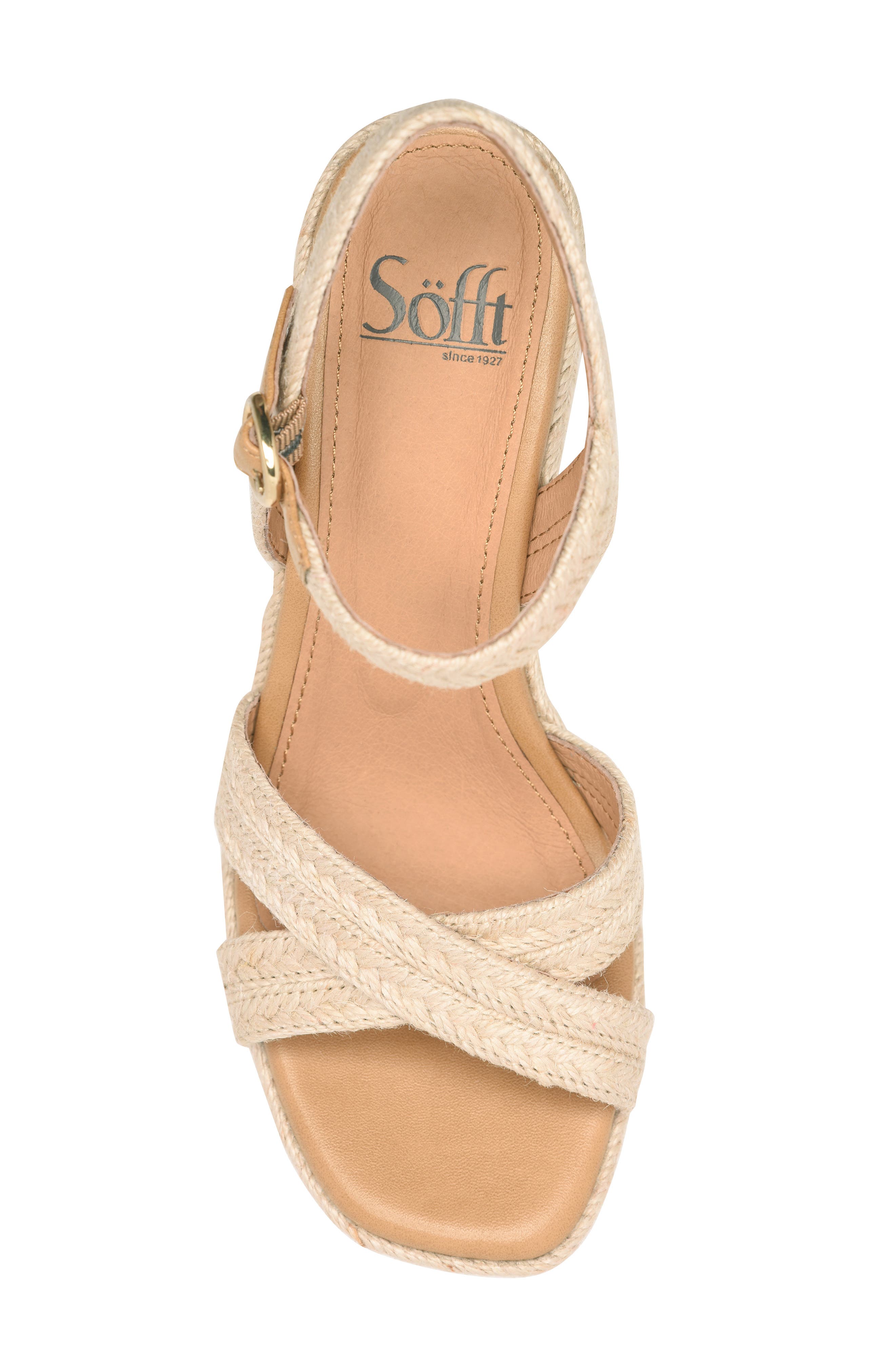 Newbury Espadrille Ankle Strap Platform Wedge Sandal, Alternate, color, NATURAL