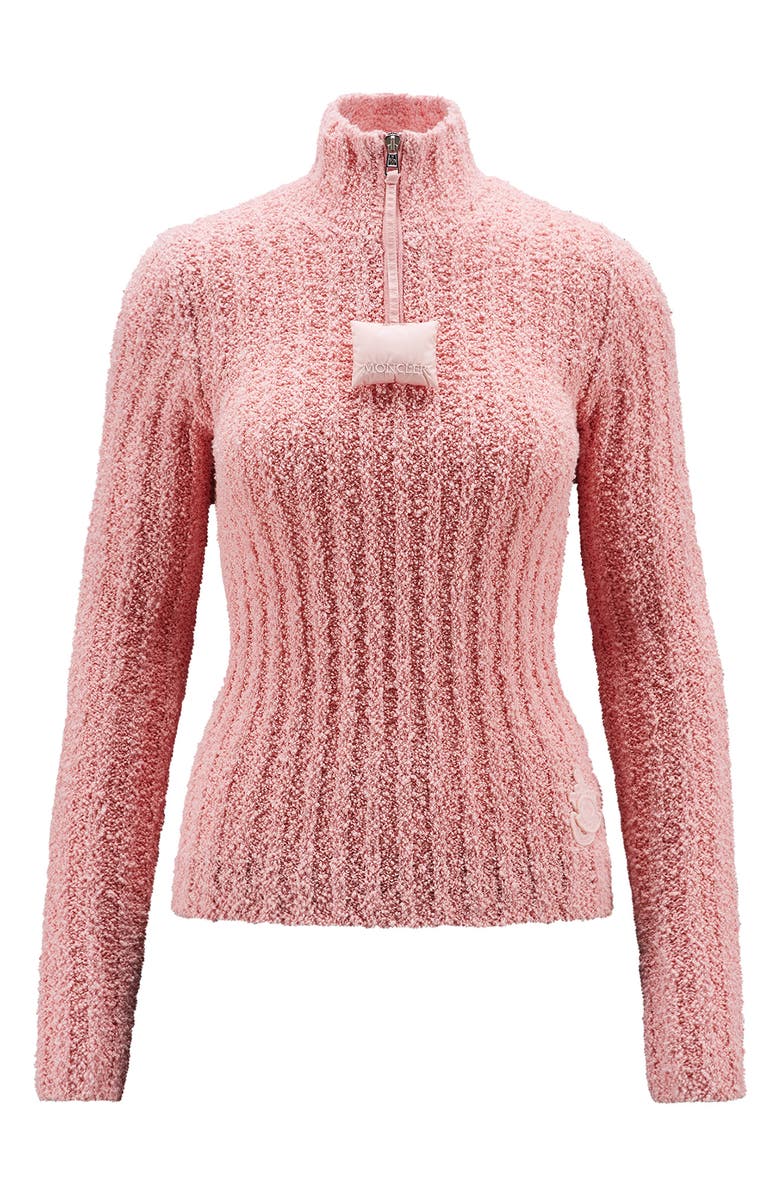 Moncler Genius x JW Anderson Bouclé Quarter Zip Pullover, Alternate, color,