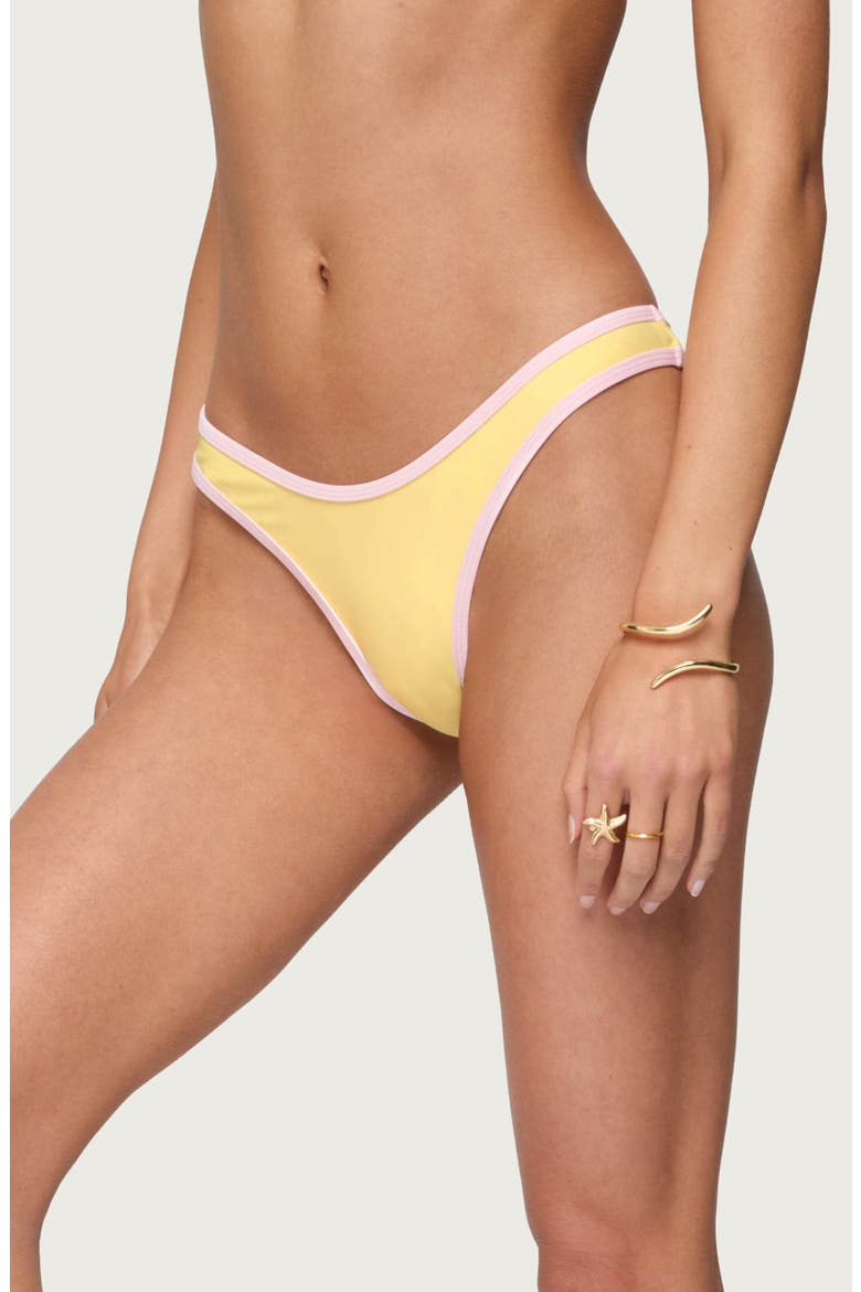 Dina Contrast Bikini Bottoms, Alternate, color, YELLOW