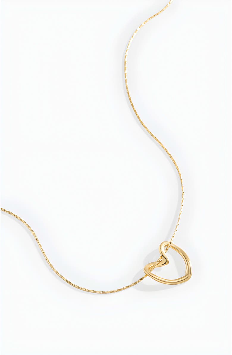 Mint & Lily Open Heart Necklace, Alternate, color, Gold