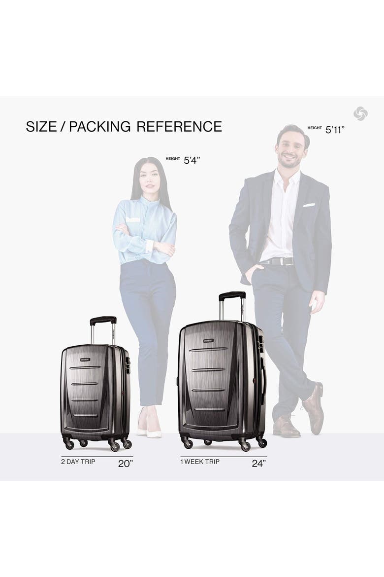 Winfield 2 Hardside Expandable (20"/24") 2 Piece Spinner Luggage Set, Alternate, color, Charcoal