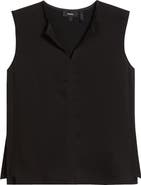 Theory Split Neck Satin Tank