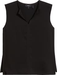 Theory Split Neck Satin Tank