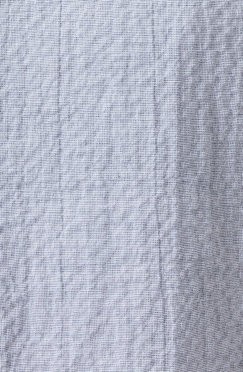 AllSaints Valmer Short Sleeve Button-Up Shirt, Alternate, color, Blueberry Blue