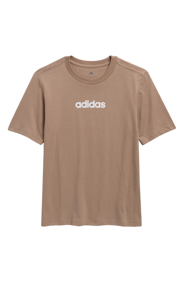 adidas Kids' Logo Graphic T-Shirt, Main, color, Chalky Brown