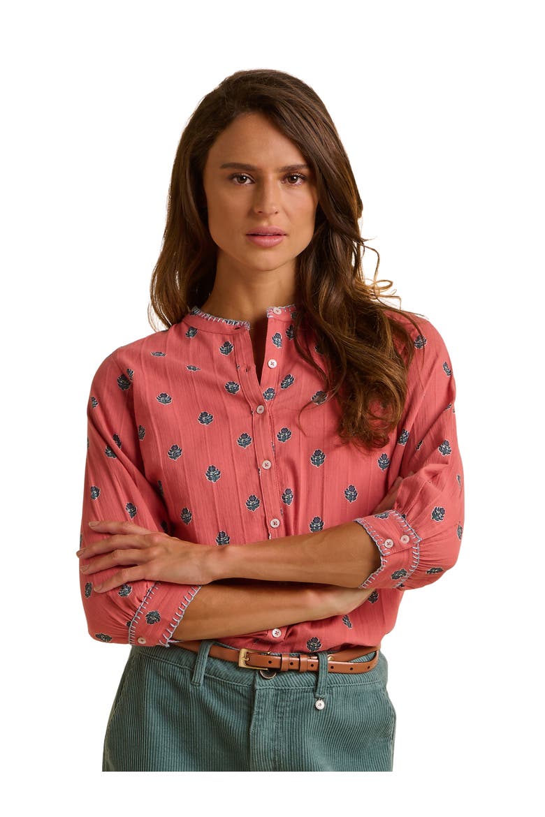 Sara 3/4 Sleeve Round Neck Shirt, Main, color, Pink