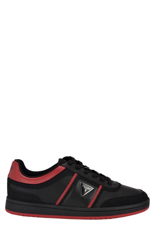 Guess Lasen Sneaker In Black/red