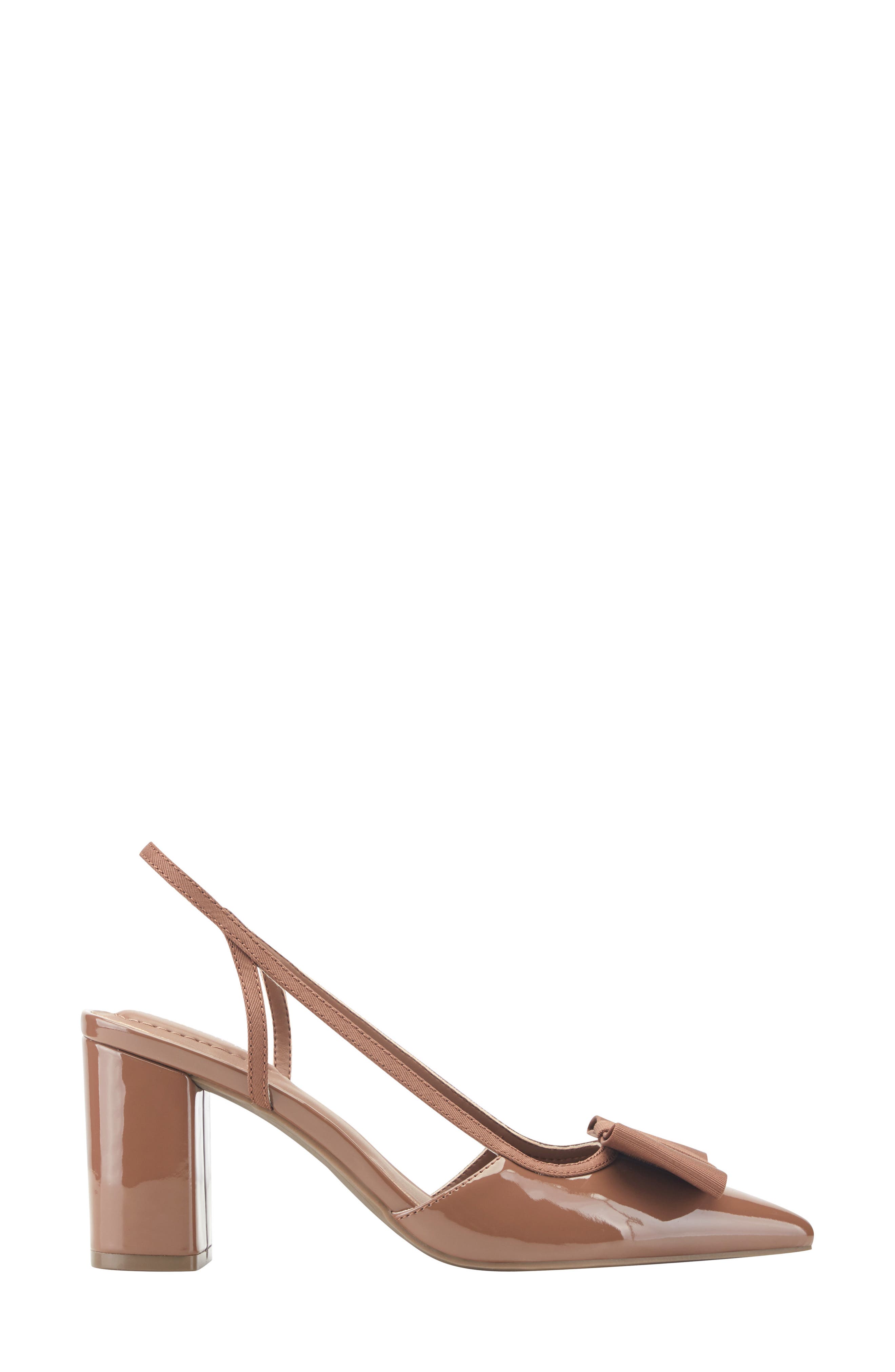 Sanessa Slingback Block Heel Pump, Alternate, color, CARAMEL
