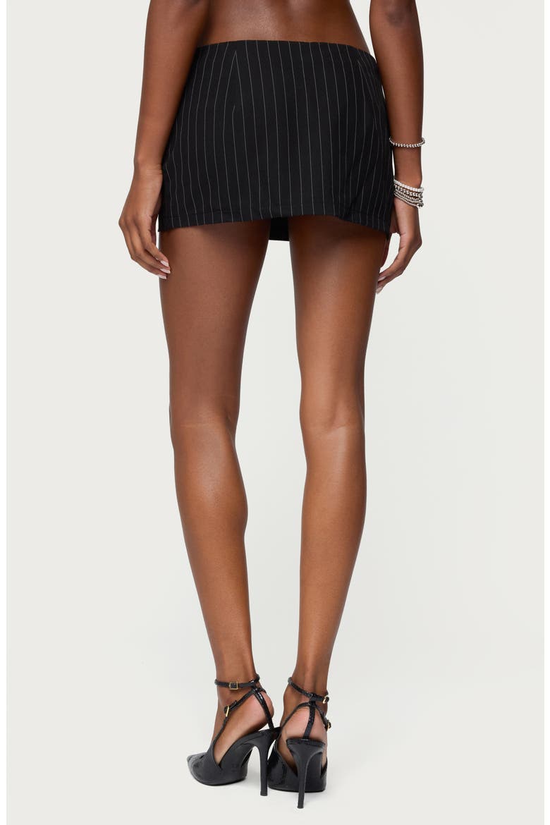 Maeve Pinstripe Low Rise Miniskort, Alternate, color, BLACK