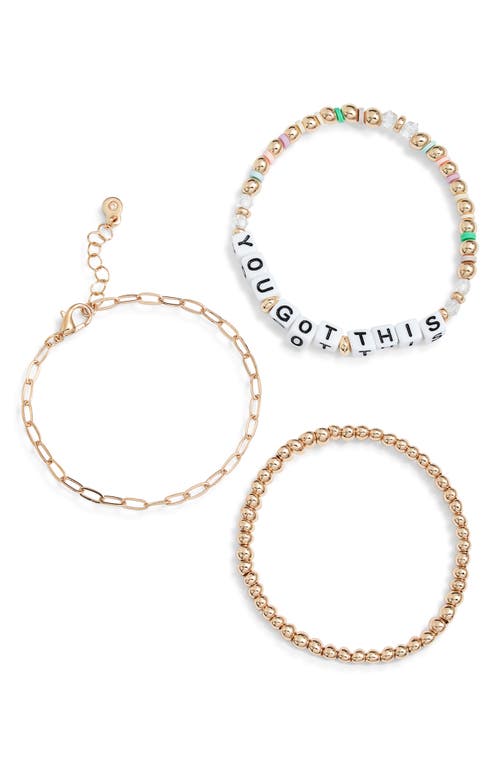BP. BP. SET OF 3 ASSORTED BRACELETS