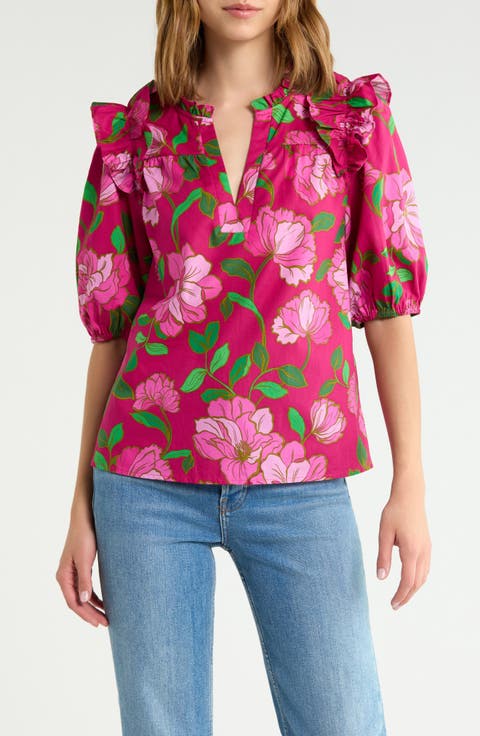 Paz Puff Sleeve Cotton Poplin Top