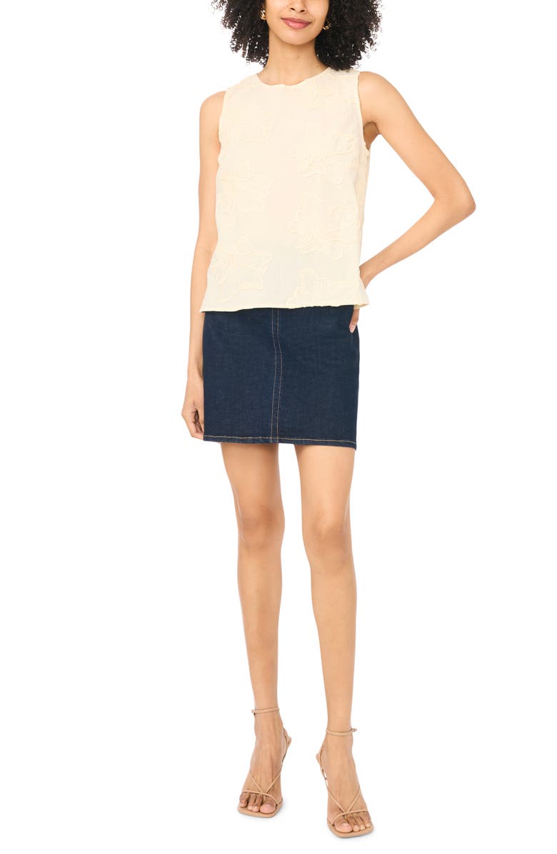 Vince Camuto Floral Boxy Sleeveless Top, Alternate, color, 