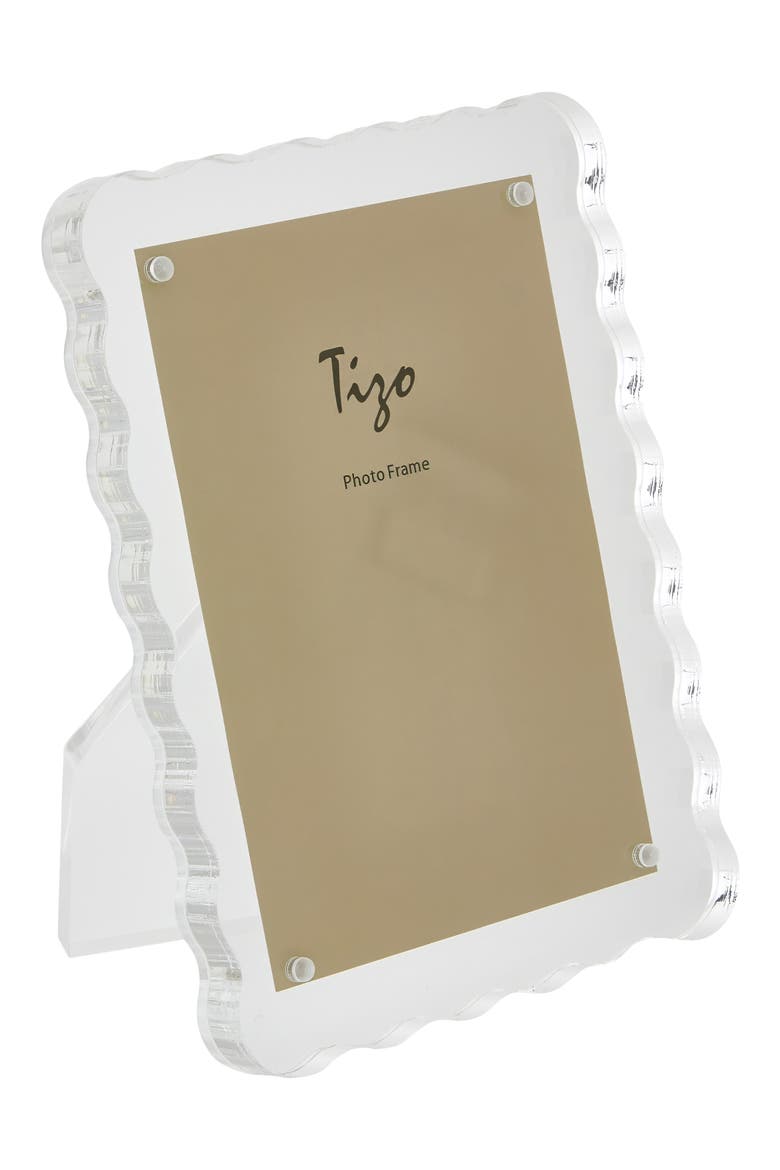 Wave Lucite® Easel Picture Frame, Main, color, CLEAR