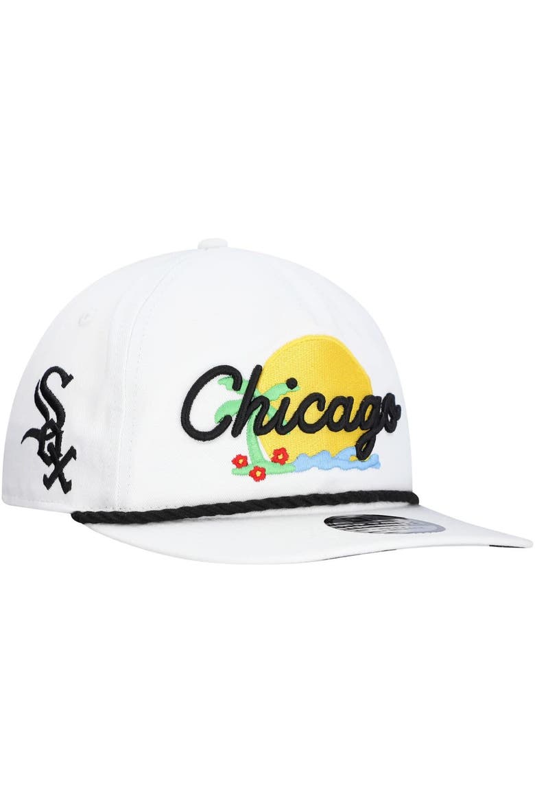 Men's New Era White Chicago White Sox Paradise Golfer Adjustable Hat, Main, color, White