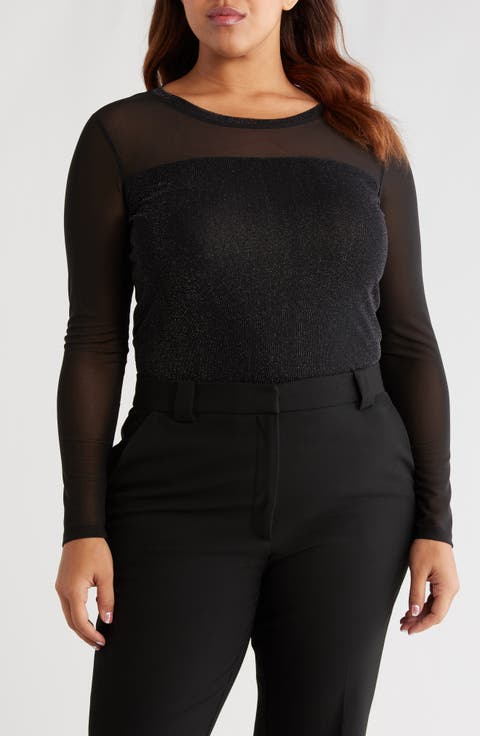 Sparkle Mesh Tee (Plus)