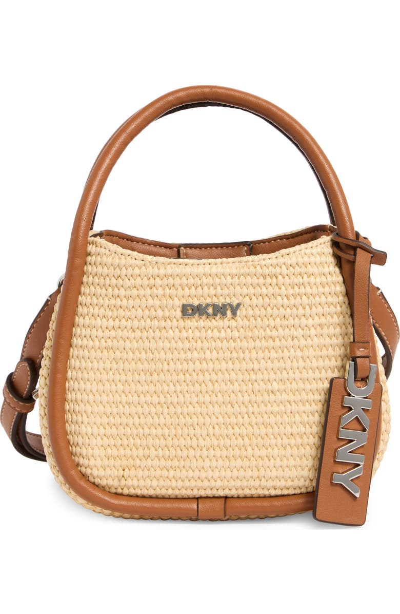 DKNY Capri Hobo Bag, Main, color, Natural/ Saddle