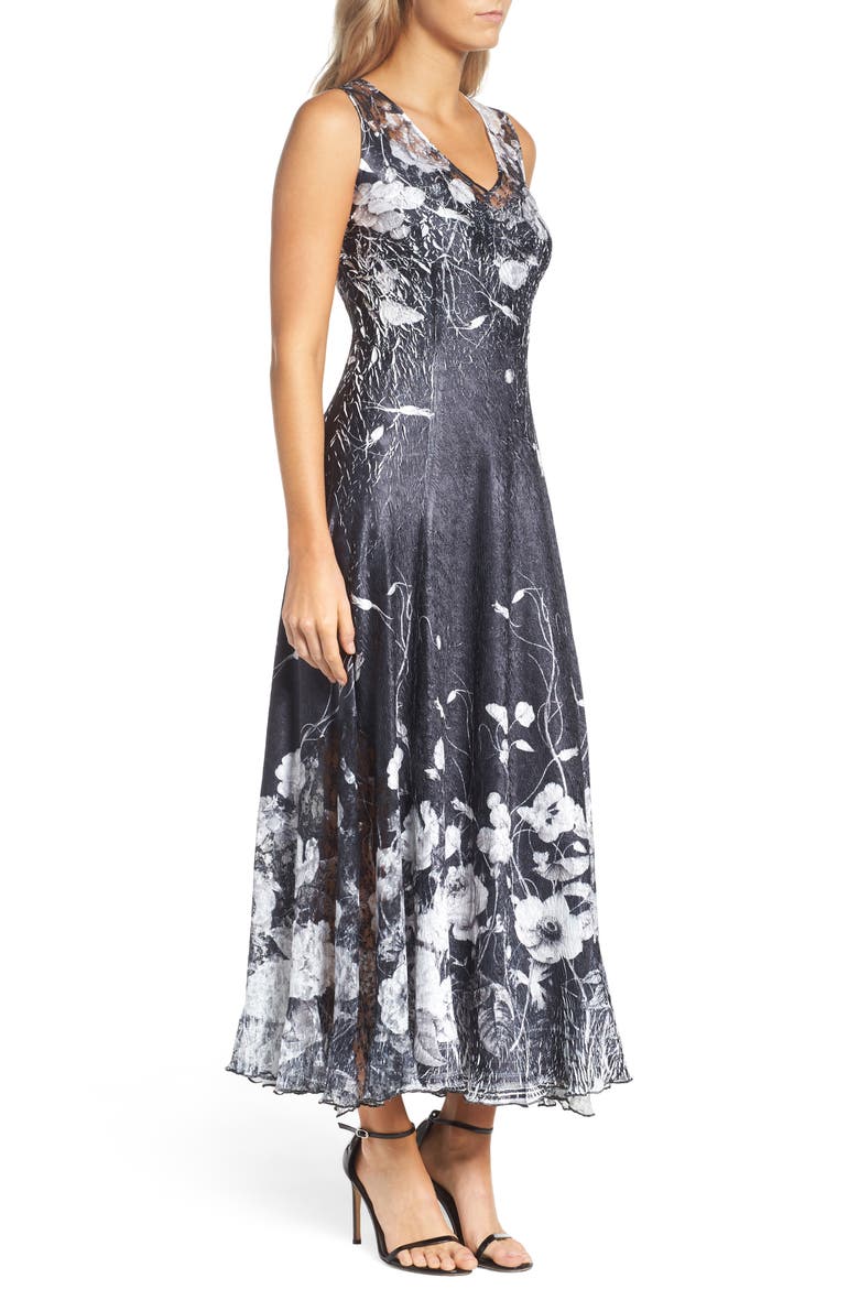Lace-Up Back Maxi Dress with Wrap, Alternate, color, BLACK OPIUM