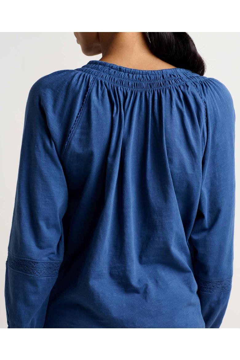 Women's Primo Long Sleeve Peasant Top, Alternate, color, Deep Sea