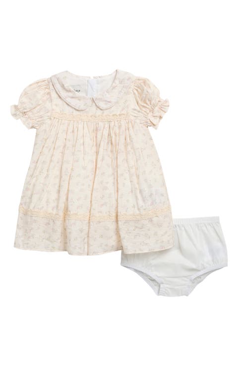 Melissa Floral Puff Sleeve Dress & Bloomers Set (Baby)